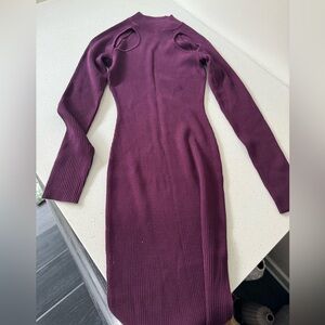 Fashion nova purple sweater dress